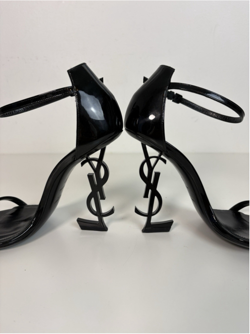 Saint Laurent Opyum 110 Patent Leather YSL Heel Sandals Black EU 37 - Picture 8 of 16